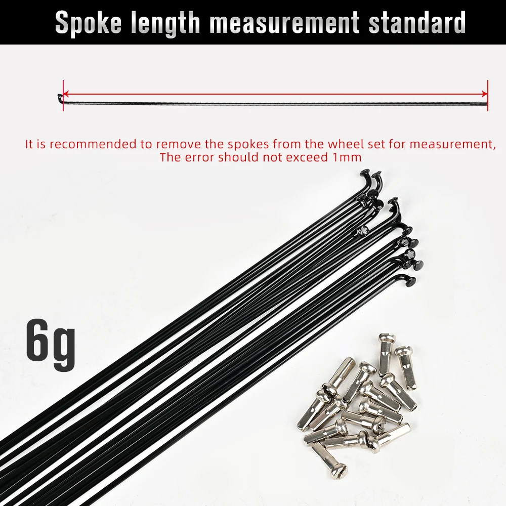 Bicycle Spokes Bike Accessories Bike Spokes Nipples 304 stainless steel 14G 257MM-293MM Spoke cap For Mountain / Road Bike
