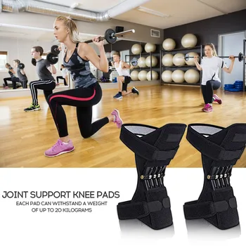

1Pair Stabilizer Knee Booster Joint Support Knee Pads Breathable Non-slip Power Lift Joint Support Knee Brace Pain Relieve Pads