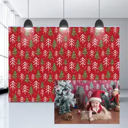Новейший дизайн Новорожденный Рождественский детский красный фон Рождественская елка фото детский фон фото