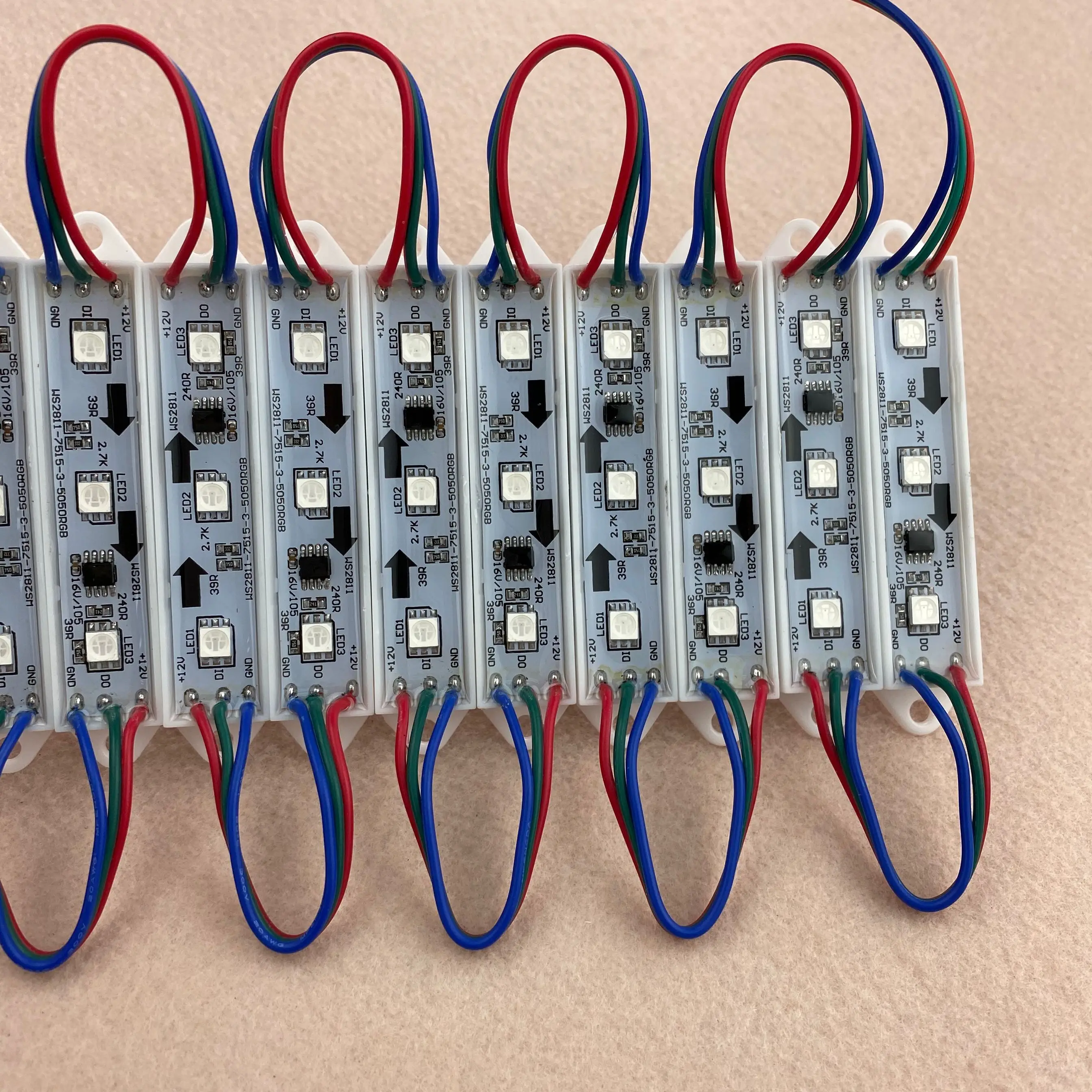 20 шт/шнур DC12V WS2811 умный светодиодный RGB полноцветный пиксельный модуль IP68 0 72 Вт|led