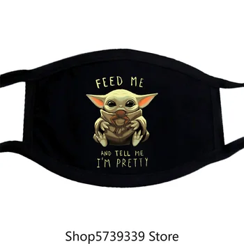 

Baby Yoda Men Masks 2020 Summer The Mandalorian Tops Tees Cotton Masks Washable Reusable Mask with
