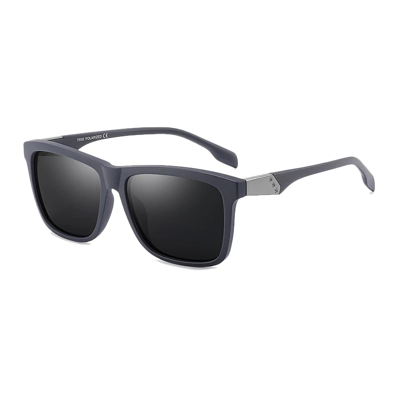 MATTE BLUE-BLACK SIMPRECT TR90 поляризационные солнцезащитные очки мужские TAC UV400 ретро Квадратные Солнцезащитные очки винтажные антибликовые водительские солнцезащитные очки для мужчин - Цвет линз: MATTE BLUE-BLACK