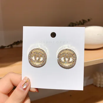 

New Luxury Shining Drop Earrings Crystal Dangle Earring For Women Wedding Party Jewelry High-end Rhinestone Female Comely Earing