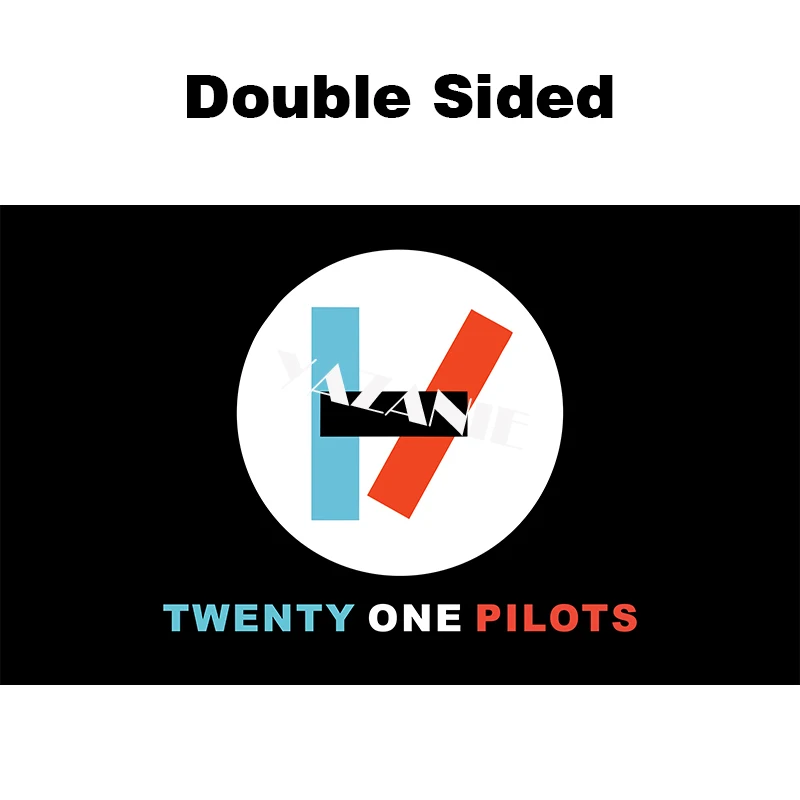 YAZANIE любой размер односторонний или двухсторонний флаг Twenty One Pilots Скелет клик символ пользовательские флаги и баннеры из полиэстера - Цвет: Double Sided