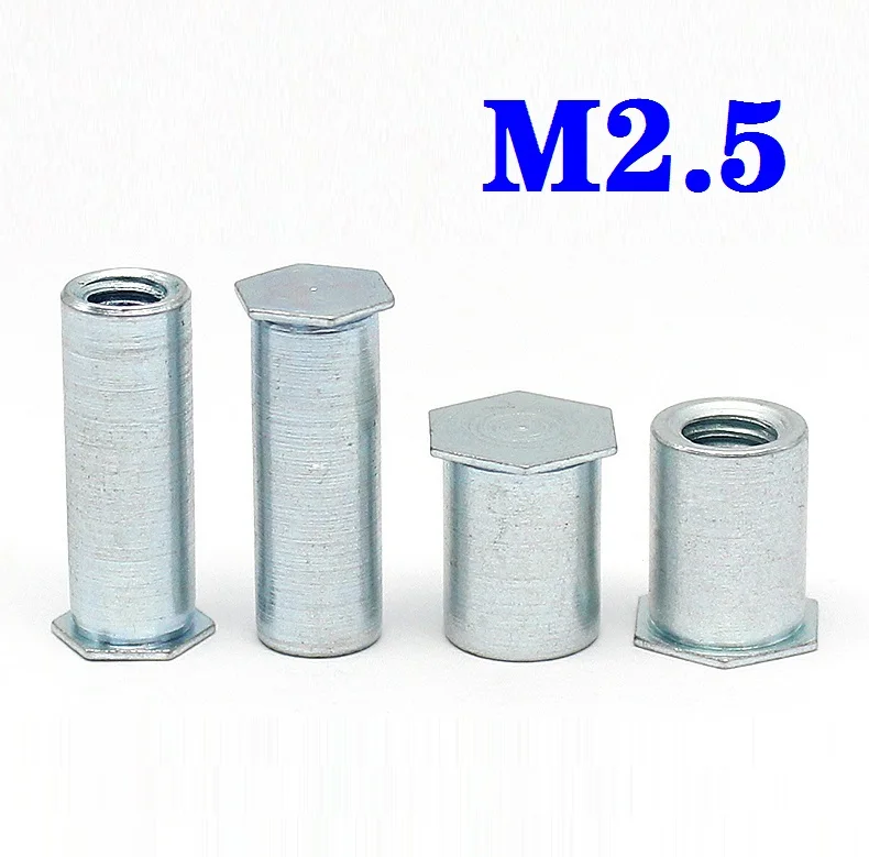 500pcs M2.5*5/6/7/8/9/10/11/12/14/16/18/20 Blind hole pressure riveting stud nut column OD=4.2mm | Обустройство дома