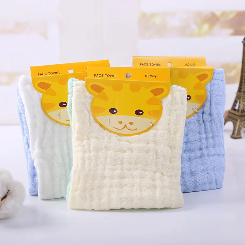  Newborn Infants Children Six-layer Gauze Kerchief Seersucker High Density Bibs Cartoon Printed Kind