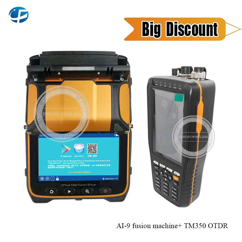 

Fusion splicer Machine AI-9 SM & MM VFL OPM 5S 15S ,Touch Screen OTDR TM350 60km Optical 1310 1550nm Time Domain Reflectometer
