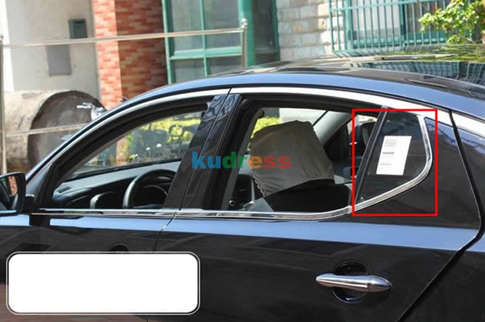 Для KIA K5 Оптима 2011 2012 2013 Третий GE Сталь автомобиля задний треугольник окна автомобиля крышки декоративной отделкой внешние аксессуары