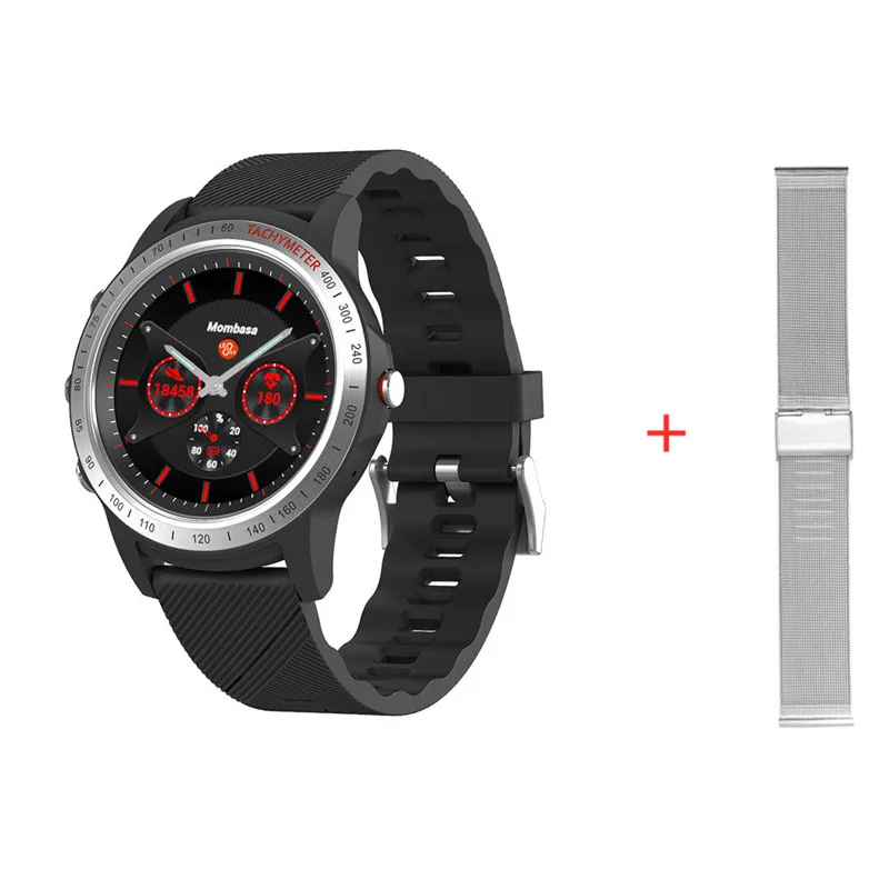 silver add steel S22, спортивные Смарт-часы с двумя Bluetooth, водонепроницаемые, фитнес-трекер, пульсометр, умные часы для мужчин и женщин, для lenovo, часы 9, HUAWEI часы - Цвет: silver add steel