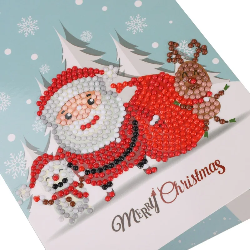  3pc Halloween Christmas Birthday Diamond Painting Invitation DIY Animal Holiday Inviting Card Diamo - 4000051001338