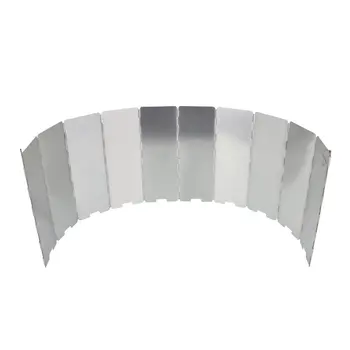 

10 Plates Foldable Stove Windshield Cooking Gas Stove Wind Shield Picnic Cookware Windbreak Outdoor Camping Equipment