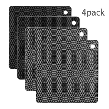 

4Pack Silicone Trivets Pads for Hot Dishes - Heat Resistant Trivet Mats, Oven Pads, Hot Mats for Hot Pots and Pans