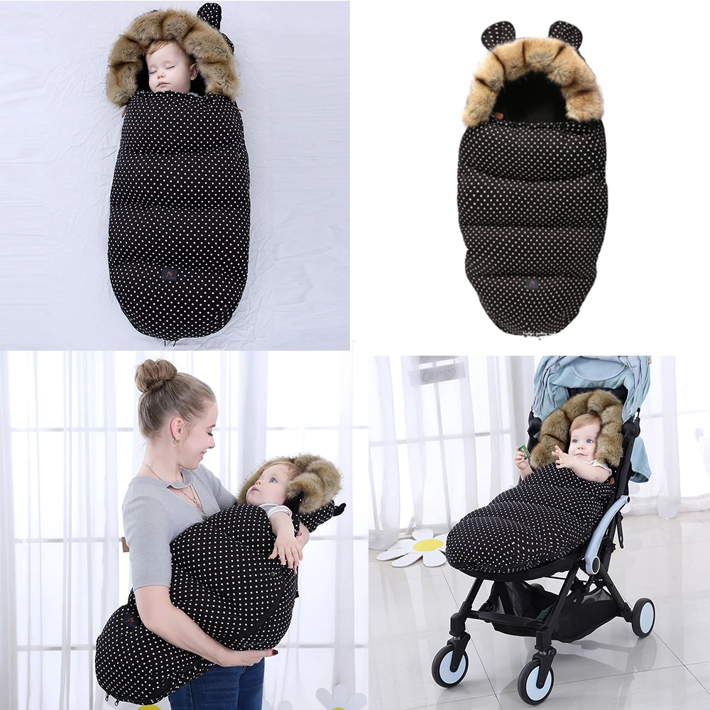 Buy  Newborn Baby Winter Warm Sleeping Bags Infant Warm Sleepsacks Swaddle Wrap Swaddling Stroller Wrap 