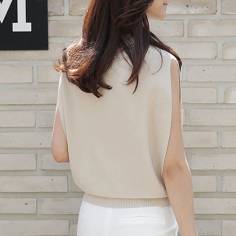 GALCAUR Knitted Solid Minimalism Vest For Women O Neck Sleeveless Slim Casual Sweater Female 2020 Autumn Fashion New Clothing