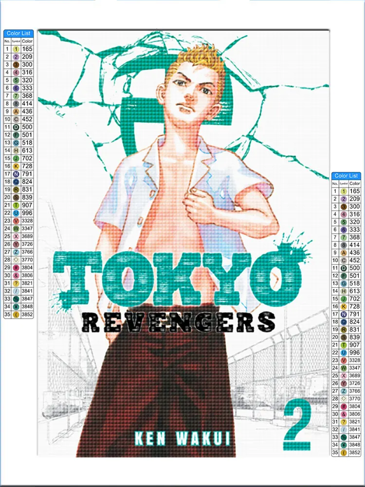 Anime Tokyo Revengers Diamond Painting Full 5D DIY Diamond Art Mosaic Embroidery Cross Stitch Kit Home Decor,термомозаика 