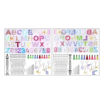 

1 Set Crystal Epoxy Resin Mold Alphabet Letter Number Pendants Casting Silicone Mould DIY Crafts Keychain Making Tool