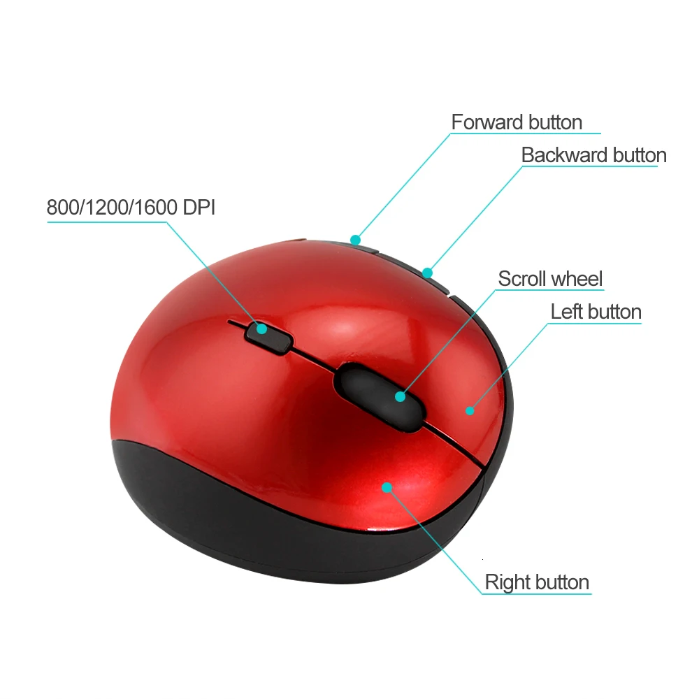 Беспроводная мышь, эргономичная Вертикальная мышь, оптические мыши, 1000-1200-1600 dpi, Исцеляющие запястья, Игровые Мыши для компьютера, геймера