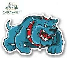 EARLFAMILY 13cm x 13cm Bulldog Angry Dog Funny Car Stickers RV VAN 3D DIY Fine Decal Vinyl JDM Bumper Trunk Truck Graphics