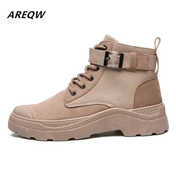 

2019 Men's Ankle Boots Martin Boots British Style Outdoor Fashion Non-slip Rubber Soles Winter Warm Men's Boots