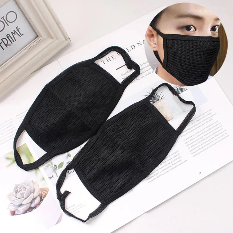 

1Pc Cotton Mask Unisex Black Anti-dust Breathable Earloop Mouth Face Mask Warm Mask