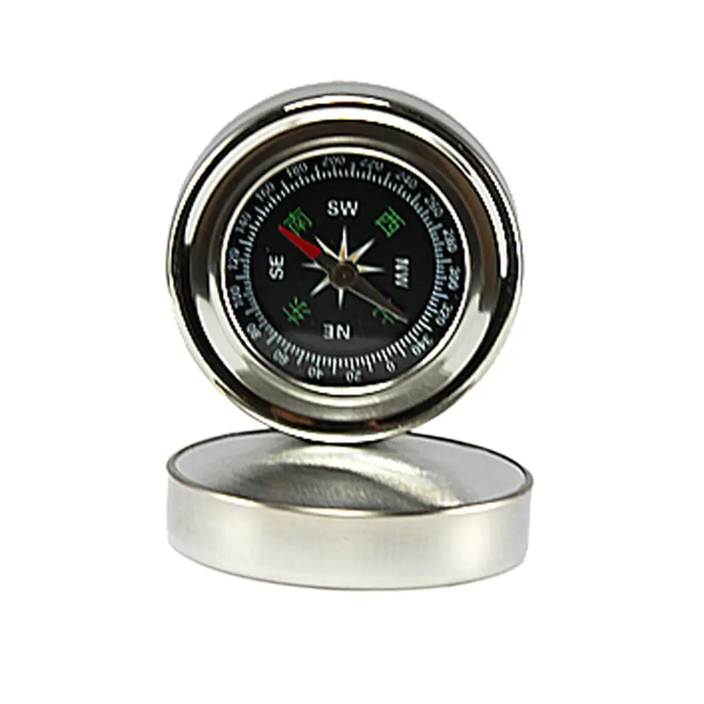 

Portable Aluminum Lightweight Emergency Compass Outdoor Survival Compass Tool Navigation Wild Tool Black