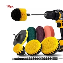 10 шт./компл. сверла набор кистей Мощность поломоечных щеток, мочалки и Скраб Губка для любых целей, для автомобиля диван Кухня Ванная комната и так далее