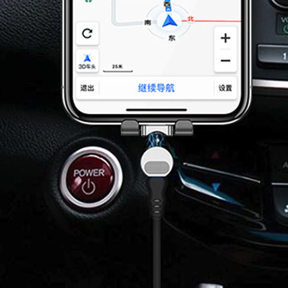 Магнитный кабель для мобильного телефона 180 градусов Lightning/type-C/Micro USB порт вращающийся USB шнур 5 В/9 В/12 В a кабель для быстрой зарядки