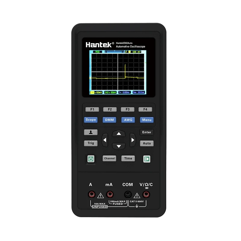 

Hantek 2D82auto Digital Osiclloscope 4 in 1 2D82 2 Channels Oscilloscope + Multimeter +Automotive Diagnosis+Waveform Generator