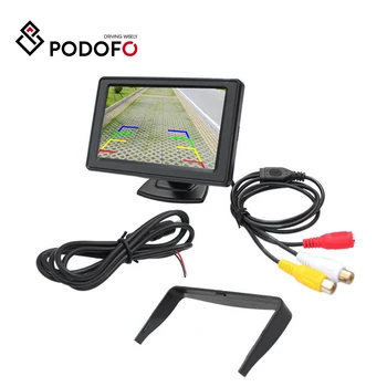 

Podofo Universal 4.3" TFT LCD Display Car Rear View Monitor Parking Rearview System for Backup Reverse Camera DVD VCD Auto TV