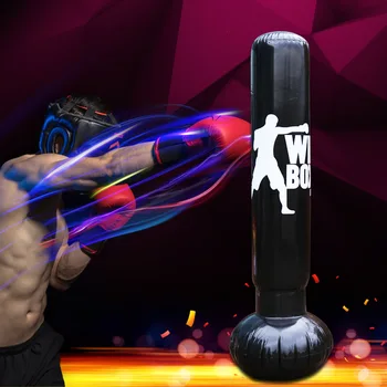 

Fitness Adult Children Inflatable Vertical Boxing Column Tumbler Inflatable Sandbag Decompression Toy Thicken 1.6 Meters High