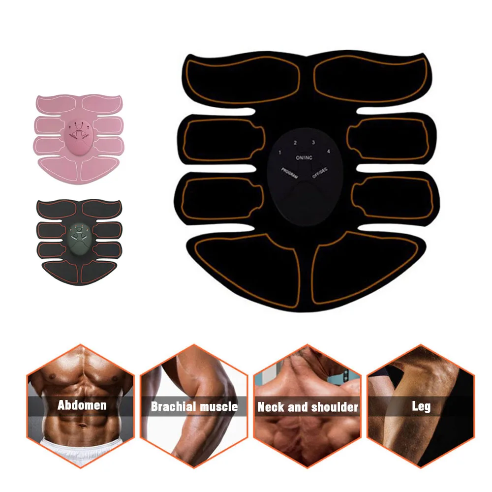 

8 Abdominal Muscle Stimulator Trainer Househeld Smart Fitness Body Slimming Massager Fat Burning Exerciser Muscle Stimulator