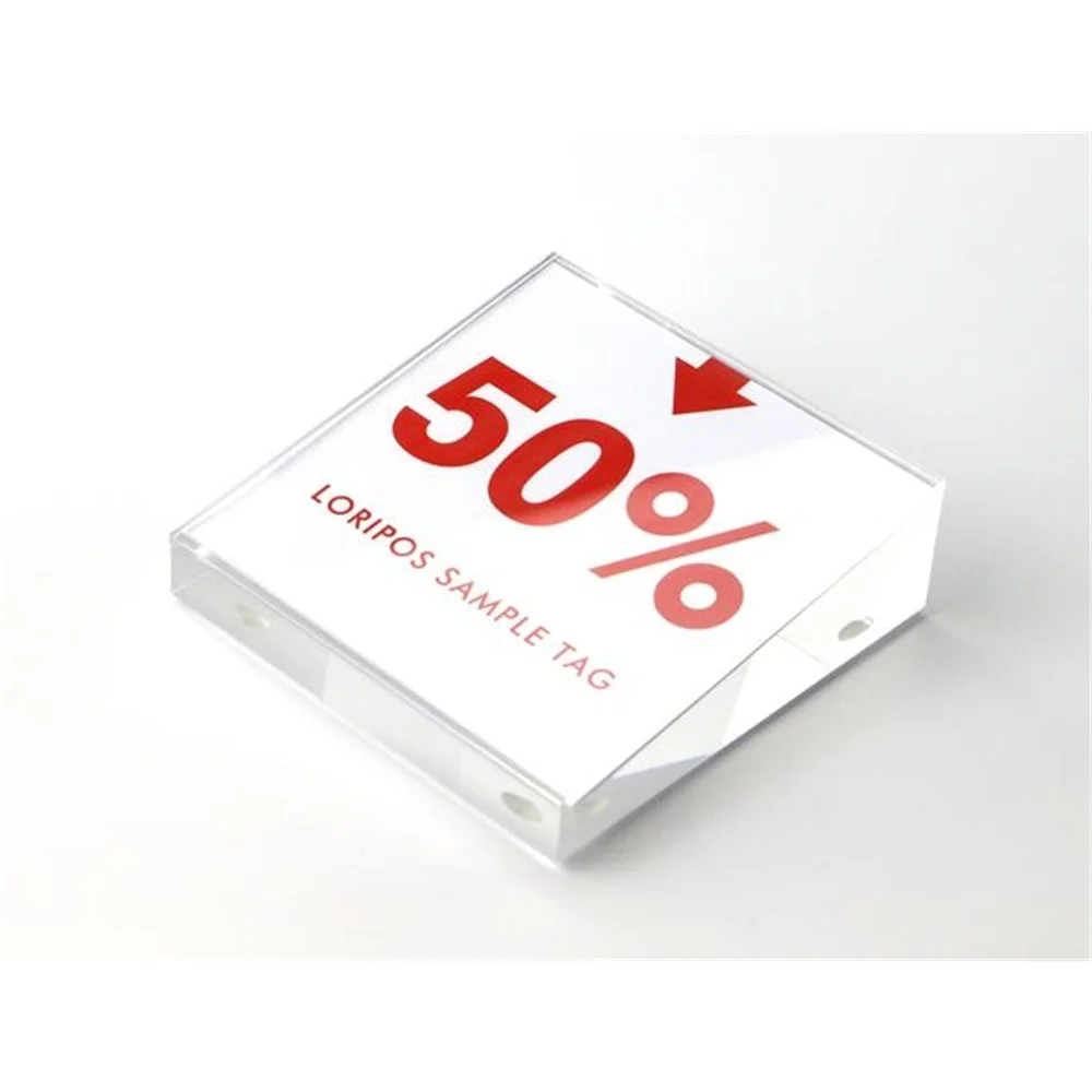 100*100mm Acylic Block Frame Magnetic Picture Frame Desk Sign Holder Retailing Price Tag Display Stand Table Advertising Rack