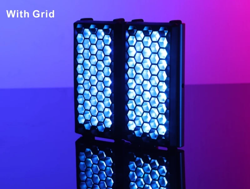 F7 Fold with grid honeycomb soft Mga Falcon na Mata 24W F7 Fold Pocket RGB LED Light Android & iOS APP Kontrol na Maaaring Magamit ng Video  Youtube  Vlog Potograpiya Lampara ng DIYOX ARRI ZHIYUN SOON WELL YONGNUO NULL pag-iilaw ng came