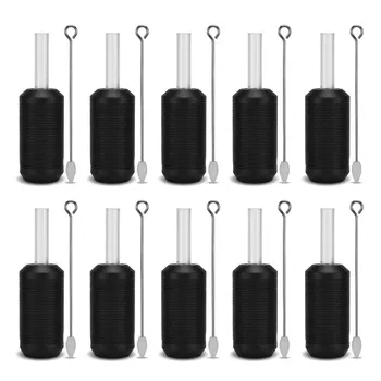 

10pcs 25MM Black Silicone Tattoo Grip with Needle Bar Tattoo Grips Tubes Transparent Silicone Rubber Tube For Tattoo Supplier