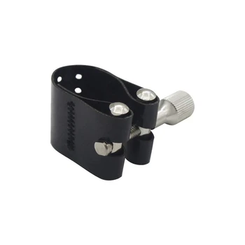 

HOT-Leather Clip,Header Pickup,High-Grade Soprano Saxophone Flute Pickup Leather Buckle Head Clip