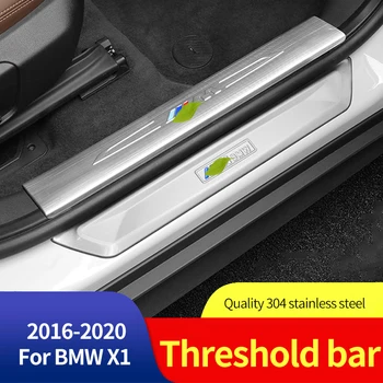 

Car threshold bar Car welcome pedal Trunk guard Decorative stainless steel sparkles For BMW X1 2016-2020