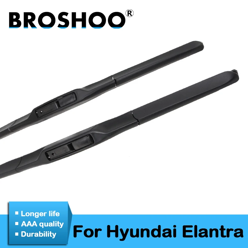 

BROSHOO Car Styling Windscreen Wiper Blades For Hyundai Elantra XD/HD/MD Model Year From 2000 To 2015 Fit Standard Hook Arm