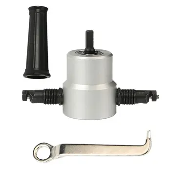 

Double Head Sheet Metal Nibbler Blade Saw Cutter Cutting Tool Drill Attachment