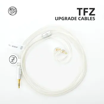 

TFZ TC-4 0.78MM earphones replacement cable The 0.78mm double-pin bent ear headphone silver plated wire 3.5mm connector
