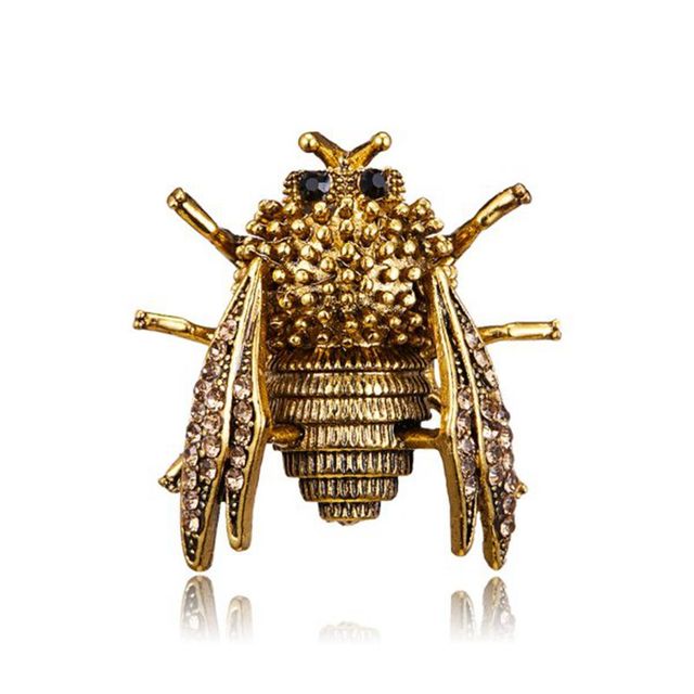 Insect Lizard Ladybug Spider Gecko Brooches Rhinestone Animal Enamel Brooch Pins Women Girls Birthday Festival Jewelry Gift