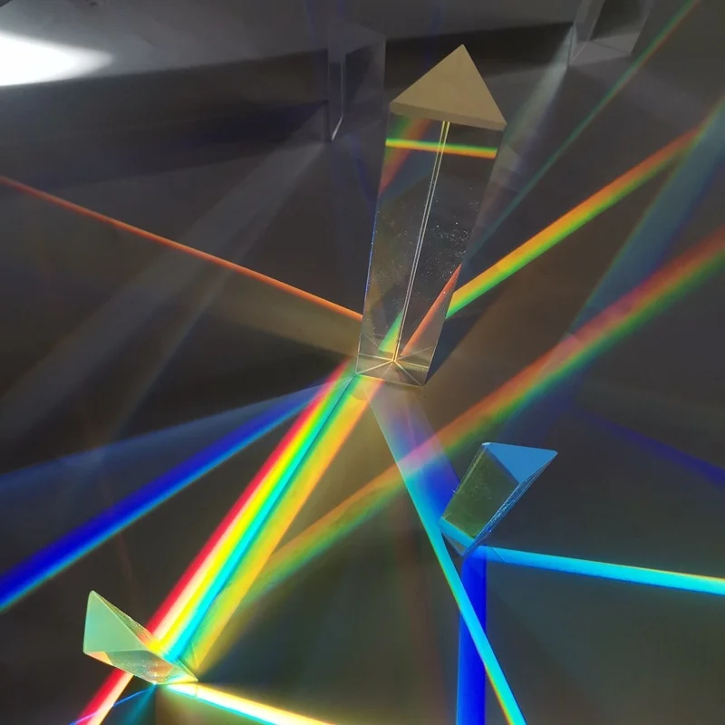 6 Inch 150mm Optical Triangular Prism Triple Prism Effects Light
