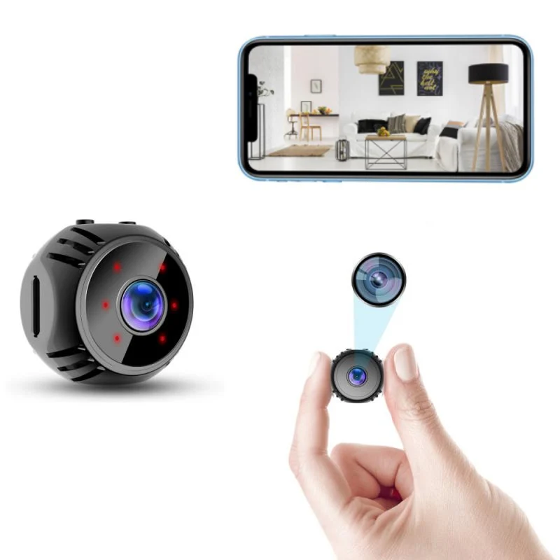 Cámaras de video Minicámara Wifi W8 con aplicación IWF, Monitor remoto de seguridad para el hogar, cámara IP de 1080P, visión nocturna IR, cámara inalámbrica con detección de movimiento