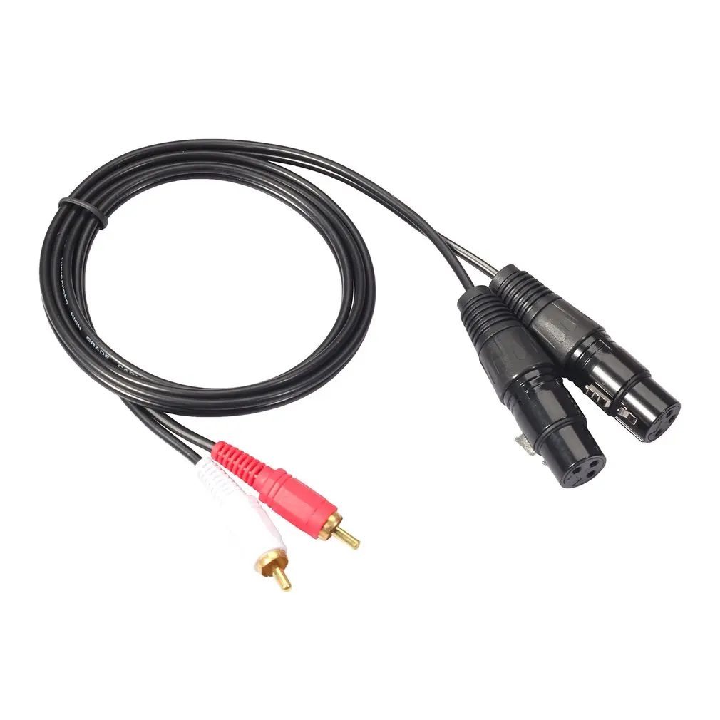 

Audiophile Audio Cable 2 Rca Male To 2 Xlr 3 Pin Male Female Amplifier Mixer Av Plug Dual Cable Xlr Dual Rca Cable