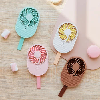 

Ice Cream Fan Lanyard Hands-Free Neck Fan Portable Hanging USB Charge Fan