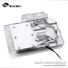 Bykski – bloc de refroidissement à eau Gpu, pour ZOTAC GTX1660, ventilateur double/bloc de radiateur en cuivre à couverture complète/lumière rvb 12V/lumière 5V A RGB