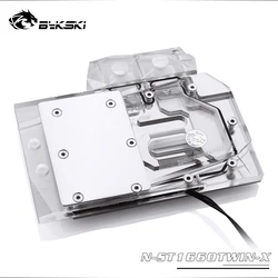 Bykski – bloc de refroidissement à eau Gpu, pour ZOTAC GTX1660, ventilateur double/bloc de radiateur en cuivre à couverture complète/lumière rvb 12V/lumière 5V A RGB 