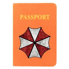 

Classic Biochemical Company Umbrella Printing Passport Case Leather Men Women Slim ID Card Travel Holder Wallet Passport Cover