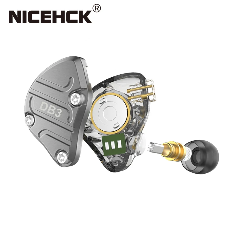 2020 NICEHCK DB3 2DD + 1BA Hybrid 3 Драйвер единиц в ухо наушники контролировать Бег Спорт Bluetooth