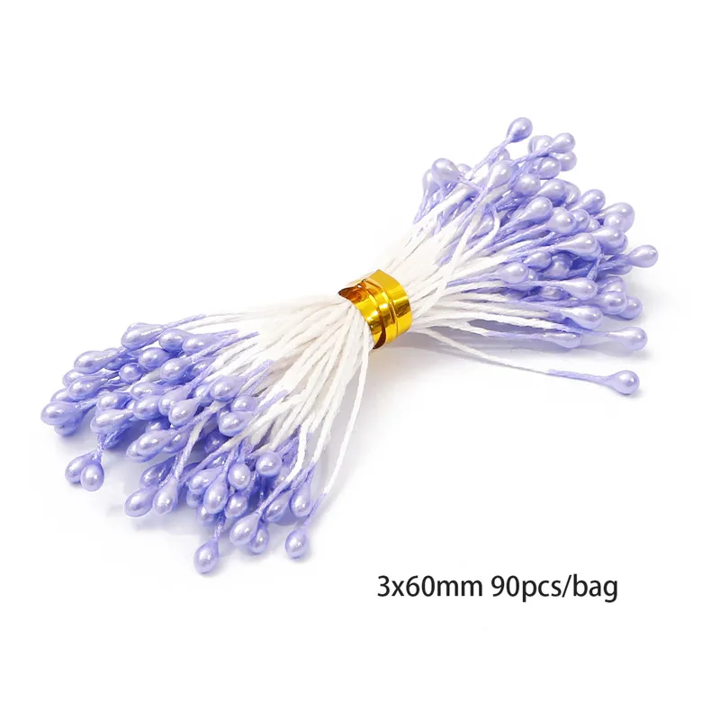 Purple Flower Cherry Stamen Berries Bundle for DIY Decor and Crafting