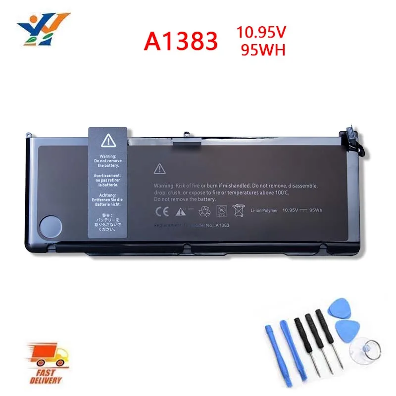 Новый оригинальный аккумулятор A1383 для ноутбука Apple MacBook Pro 17 дюймов 2011 дюйма A1297